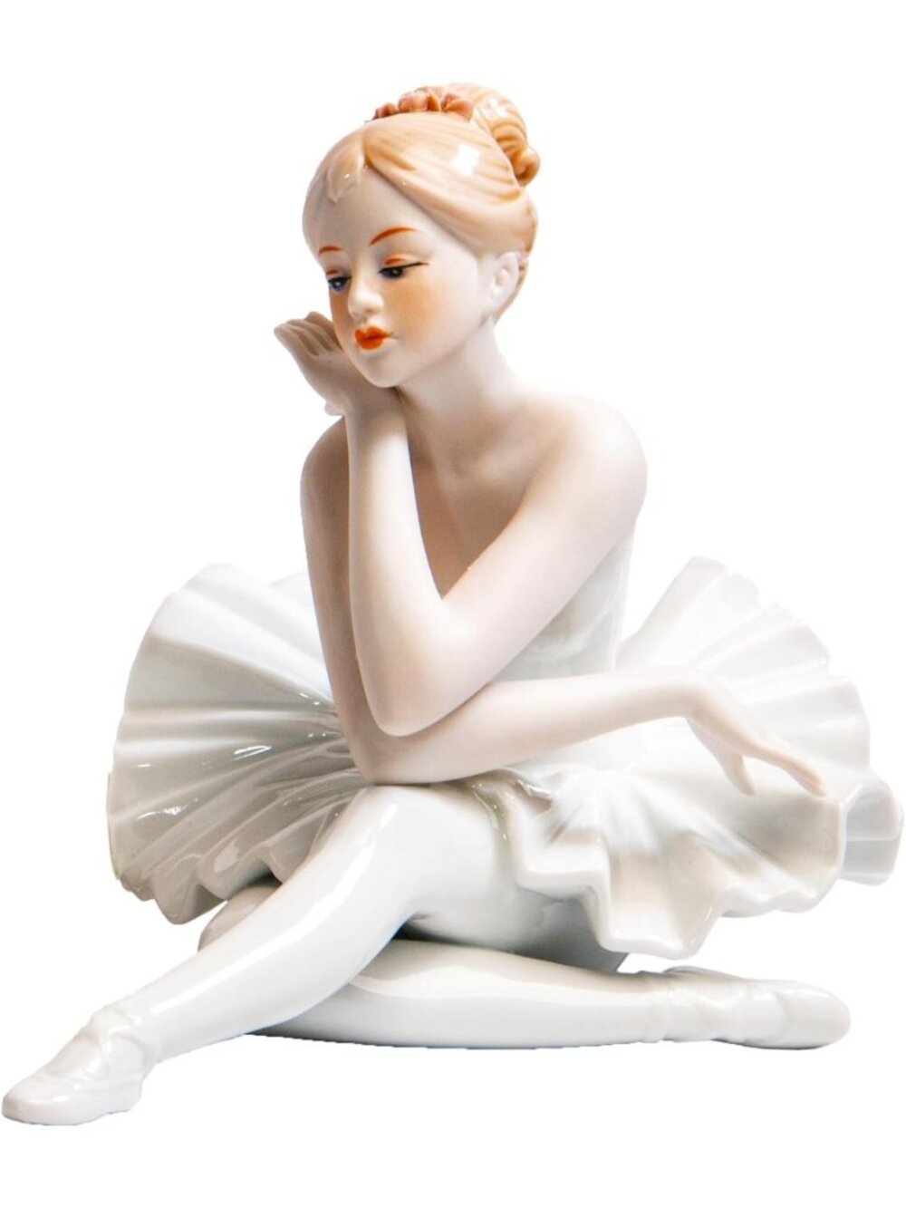 Elegant Ballet Porcelain Figurine Sculpture | Handcrafted Home Decor & Gift